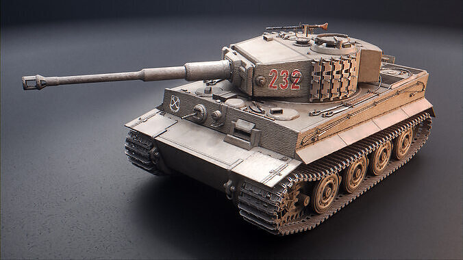 Panzer VI - Tiger I - WW2 German heavy Tank Low-poly 3D model