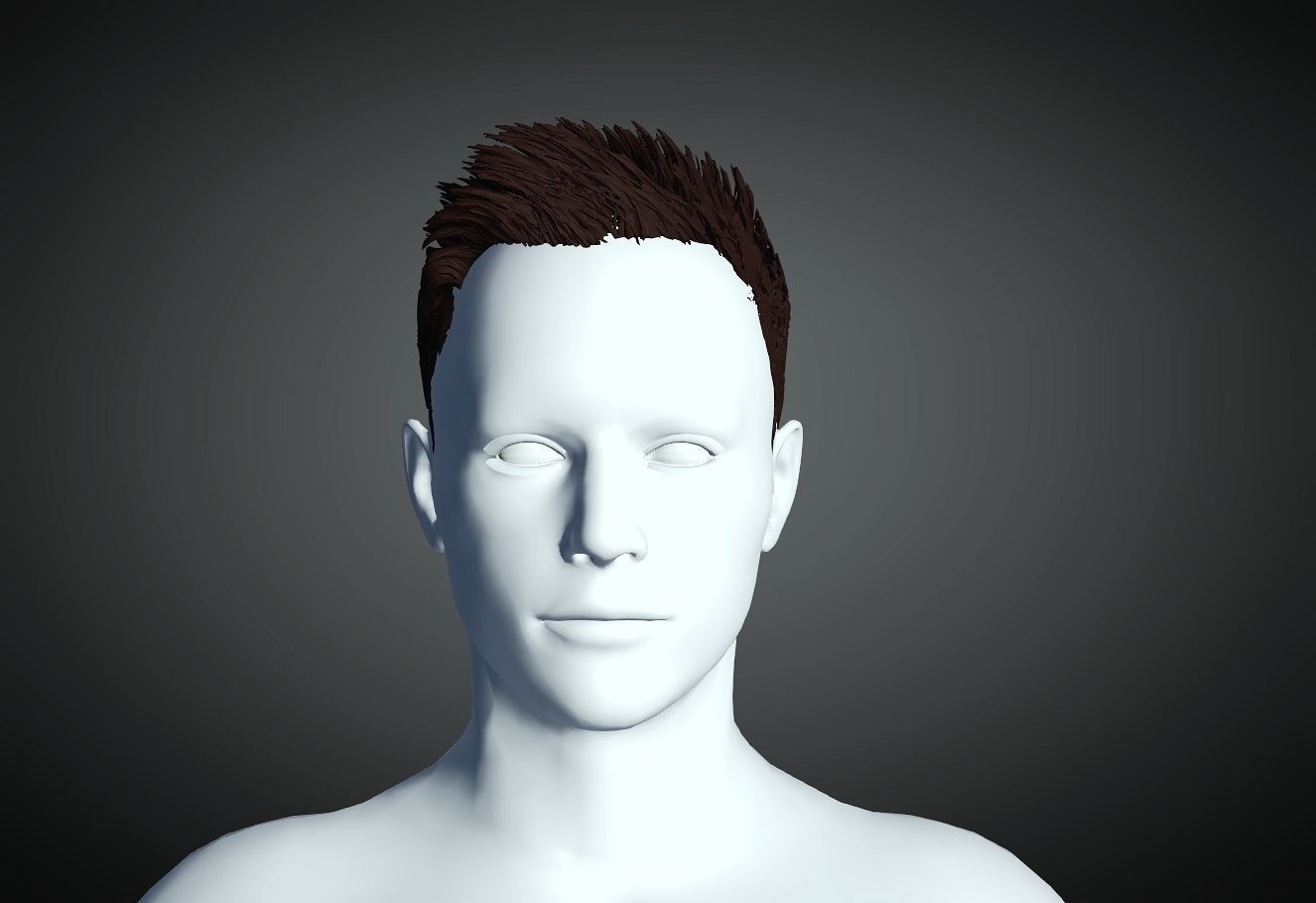 3D Hair style for Man 27 3D model 3D print model_2
