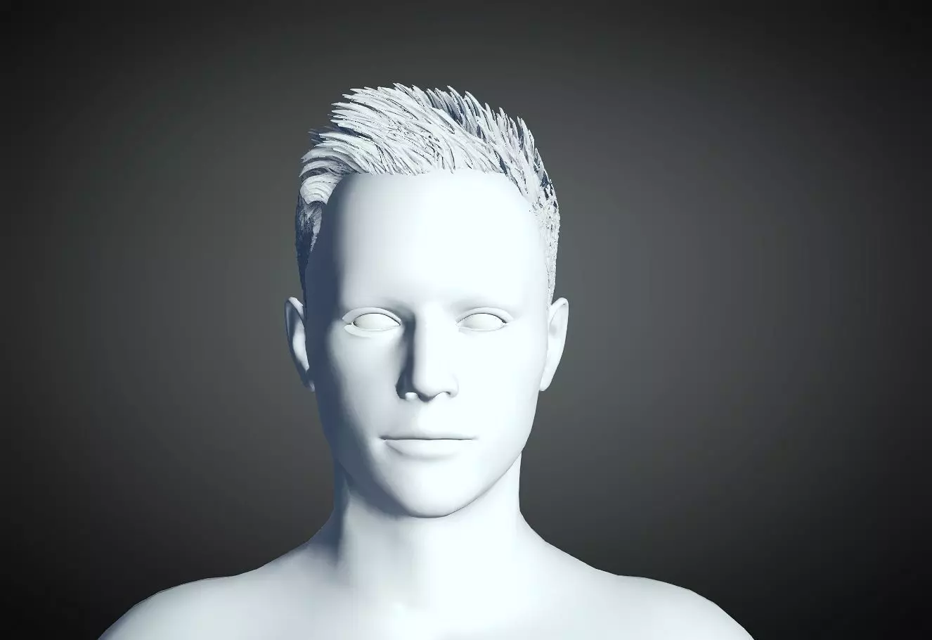 3D Hair style for Man 27 3D model 3D print model_0