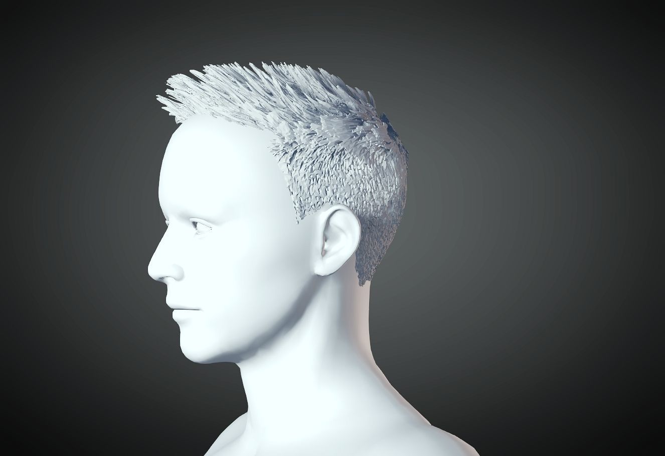 3D Hair style for Man 28 3D model 3D print model_1