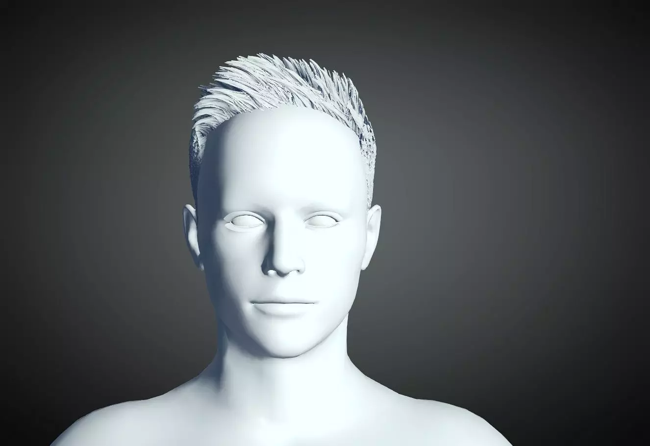 3D Hair style for Man 28 3D model 3D print model_0