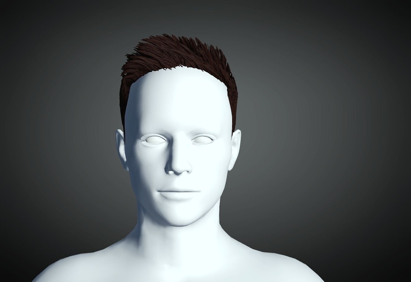 3D Hair style for Man 28 3D model 3D print model_2