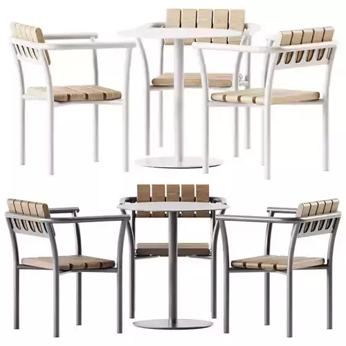 Munch Table and Parc Chair by Vestre