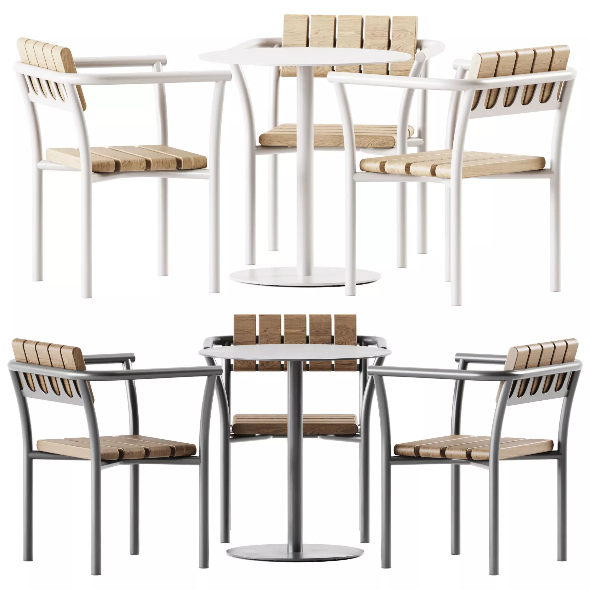 Munch Table and Parc Chair by Vestre 3D model_0