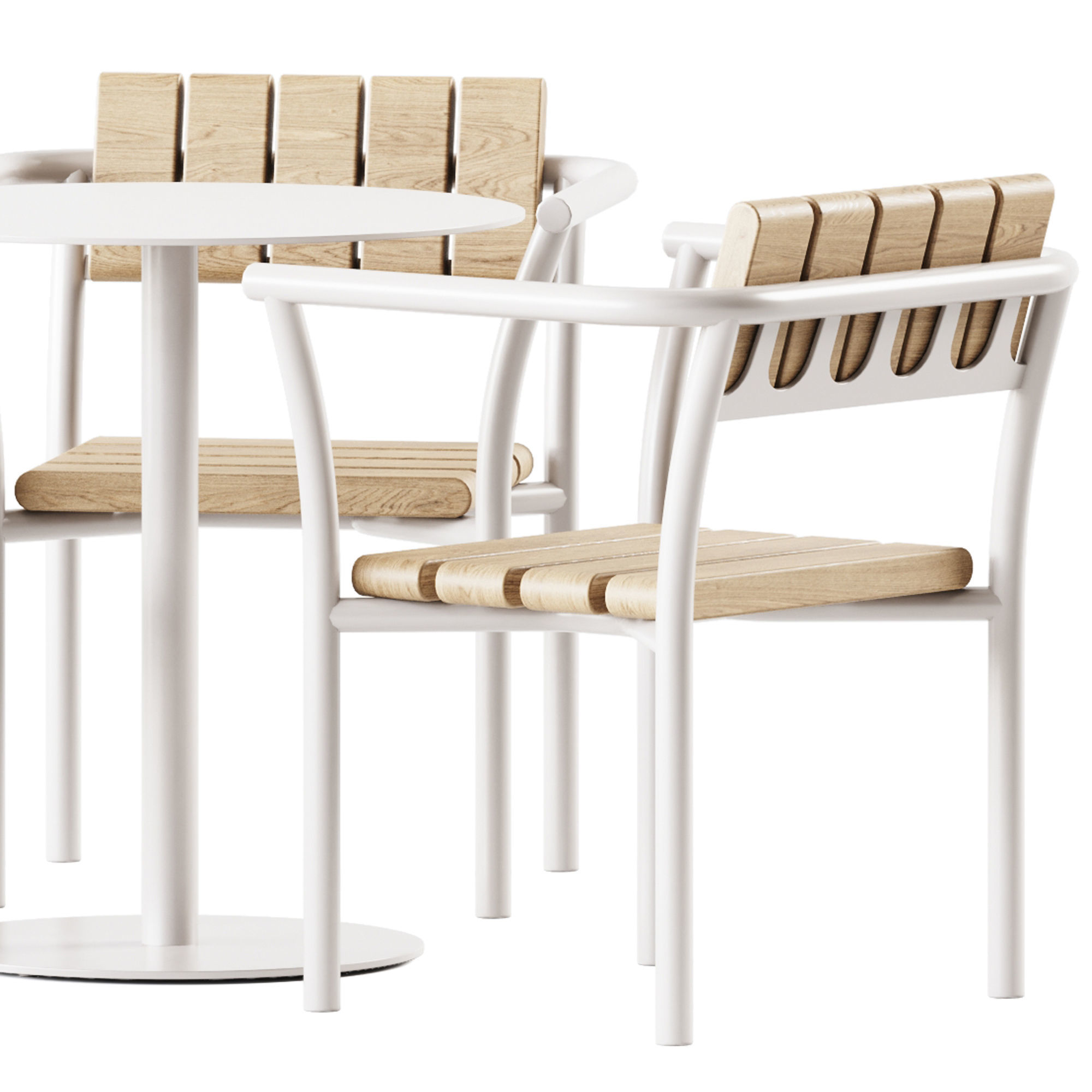 Munch Table and Parc Chair by Vestre 3D model_3