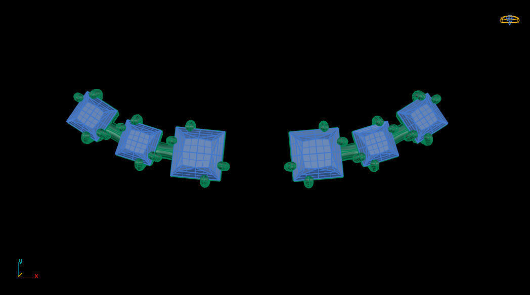 Three Square Princess Gems Earring 3D print model_6