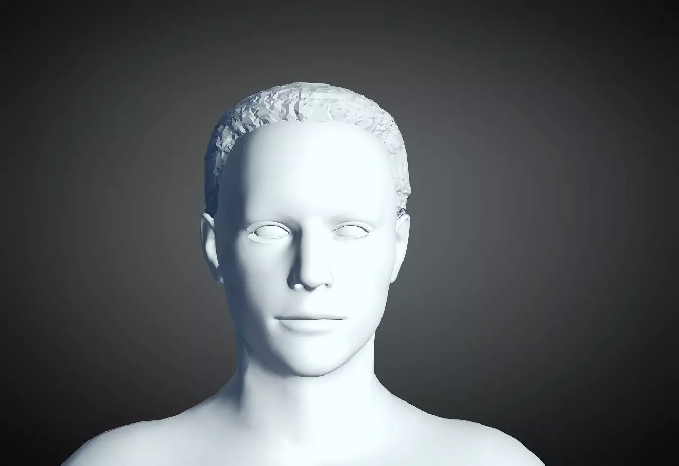 3D Hair style for Man 32 3D model 3D print model
