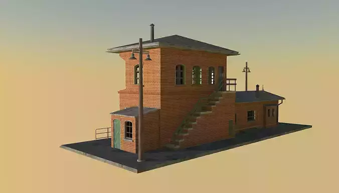 Railway signal box Wroclaw 