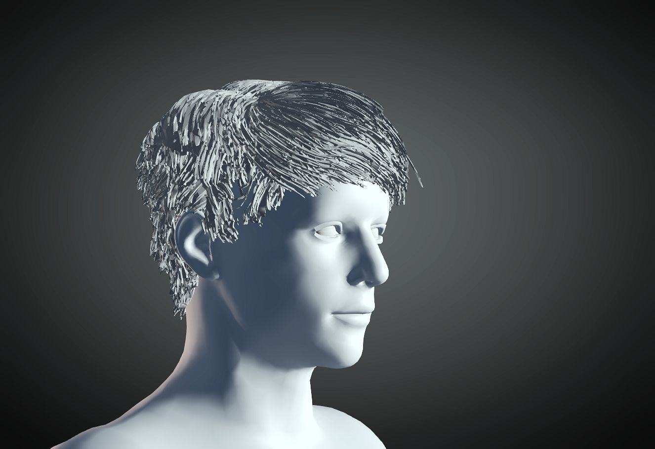 3D Hair style for Man 33 3D model 3D print model_1