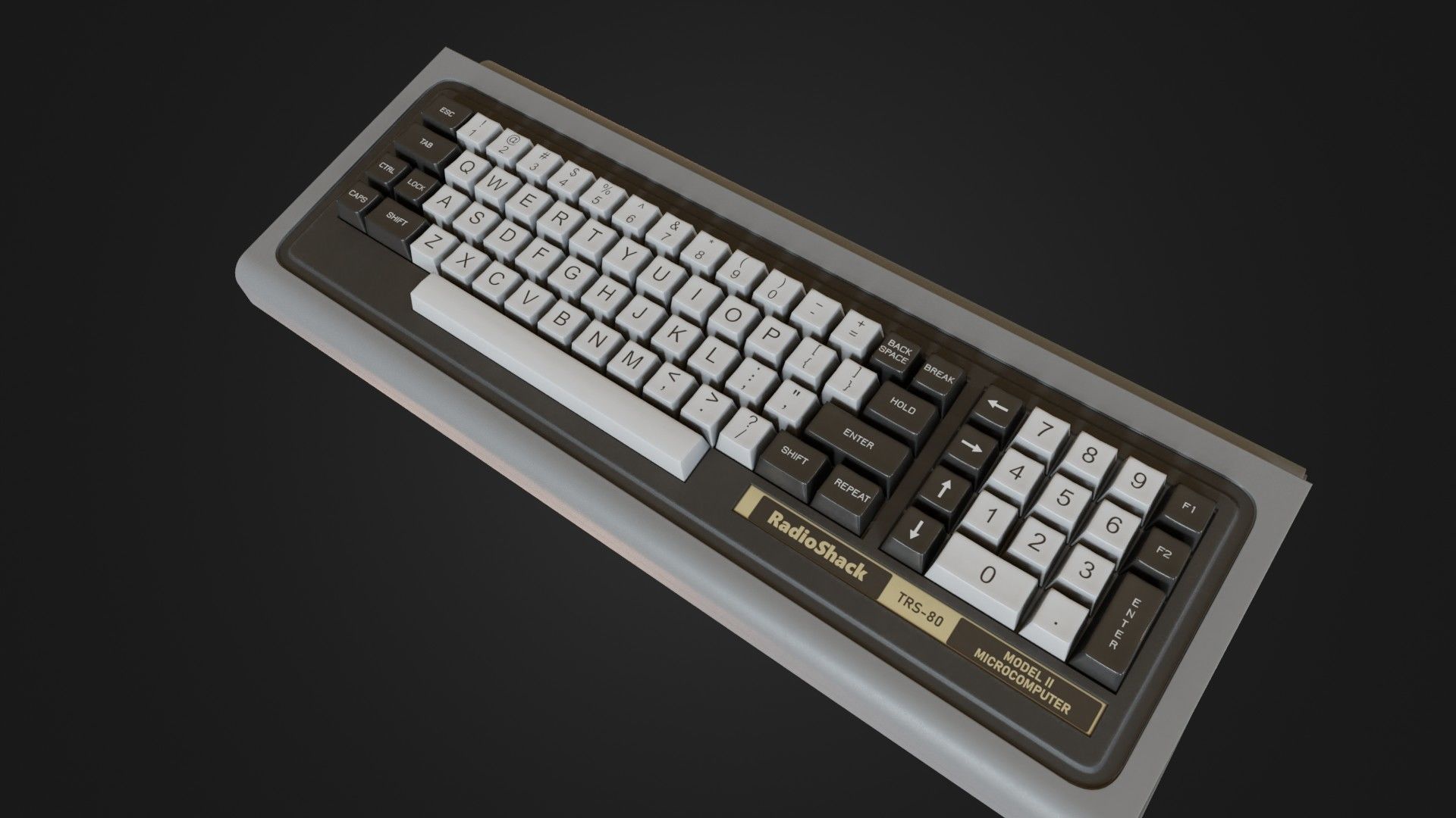 RadioShack TRS-80 Model 1 Low-poly 3D model_38