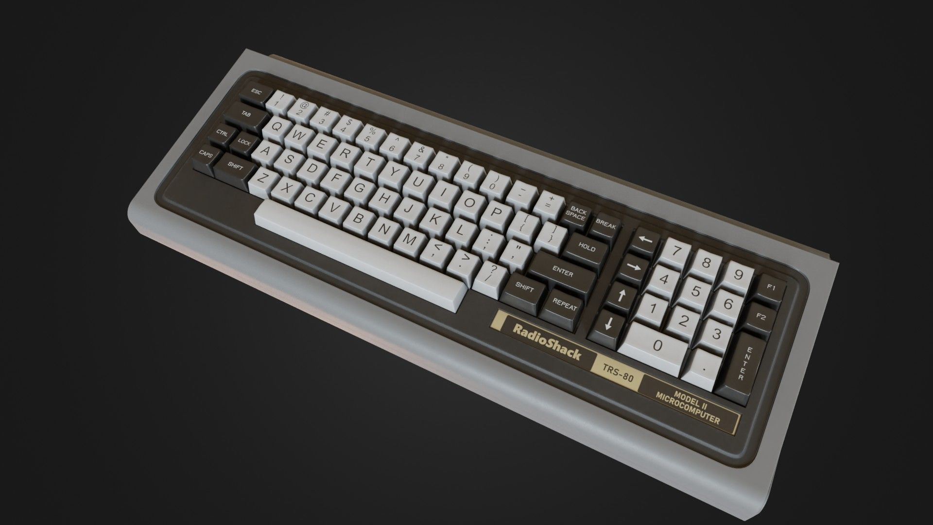 RadioShack TRS-80 Model 1 Low-poly 3D model_39