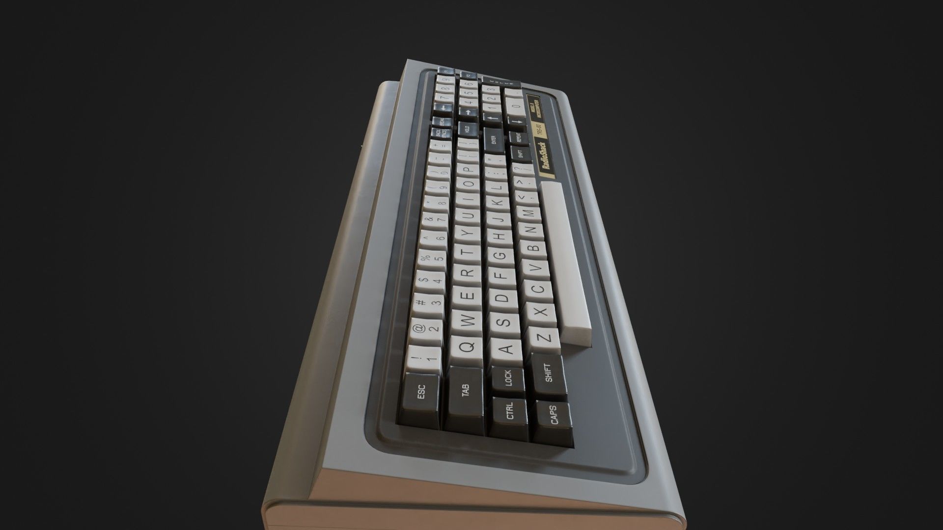 RadioShack TRS-80 Model 1 Low-poly 3D model_12