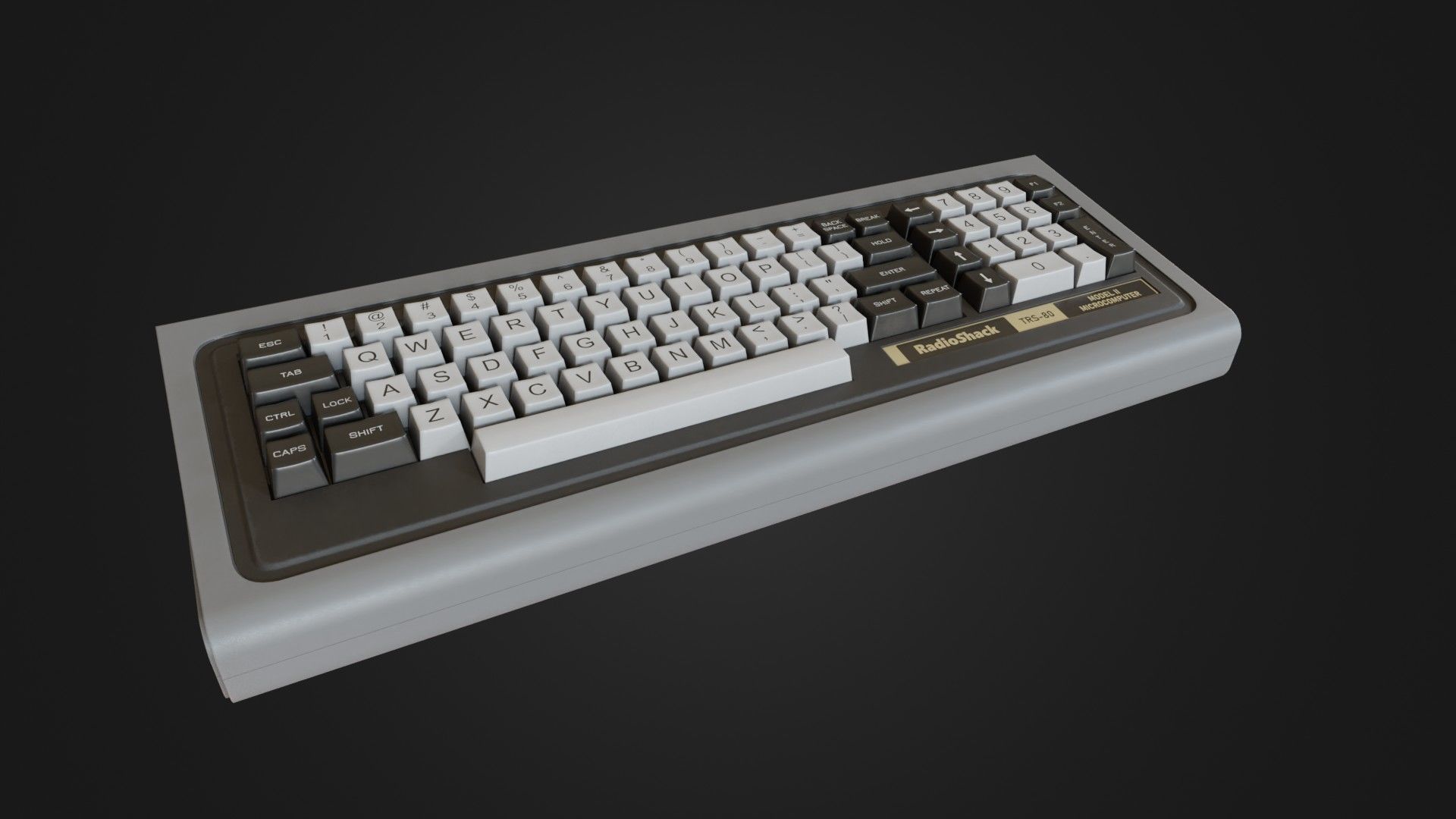 RadioShack TRS-80 Model 1 Low-poly 3D model_5