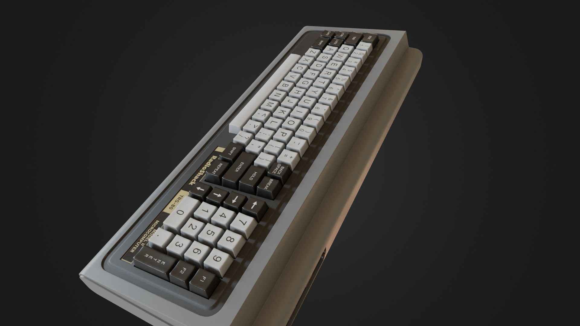 RadioShack TRS-80 Model 1 Low-poly 3D model_29