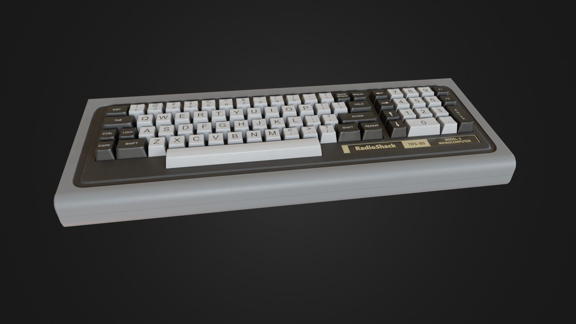 RadioShack TRS-80 Model 1 Low-poly 3D model_1