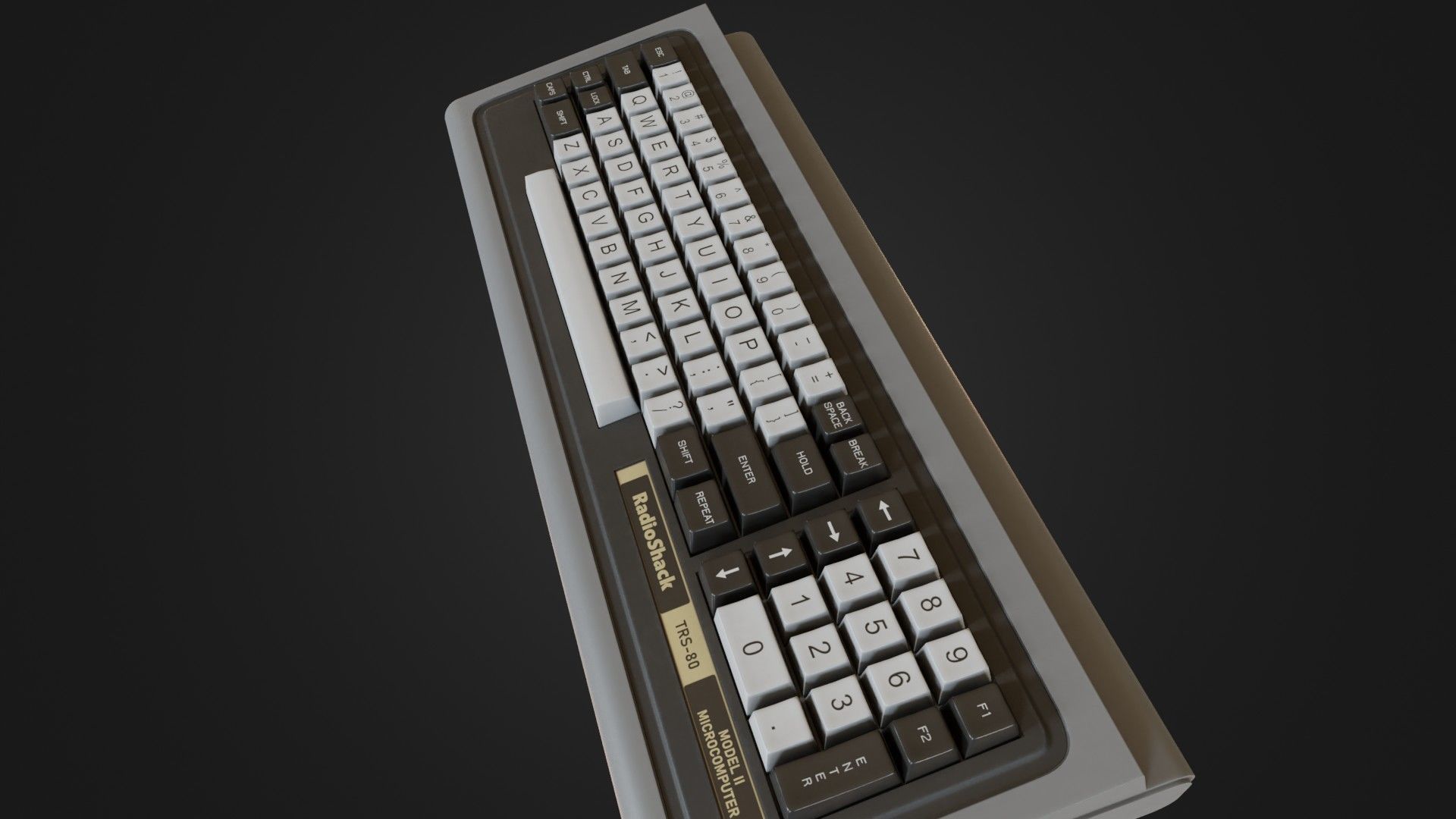 RadioShack TRS-80 Model 1 Low-poly 3D model_34