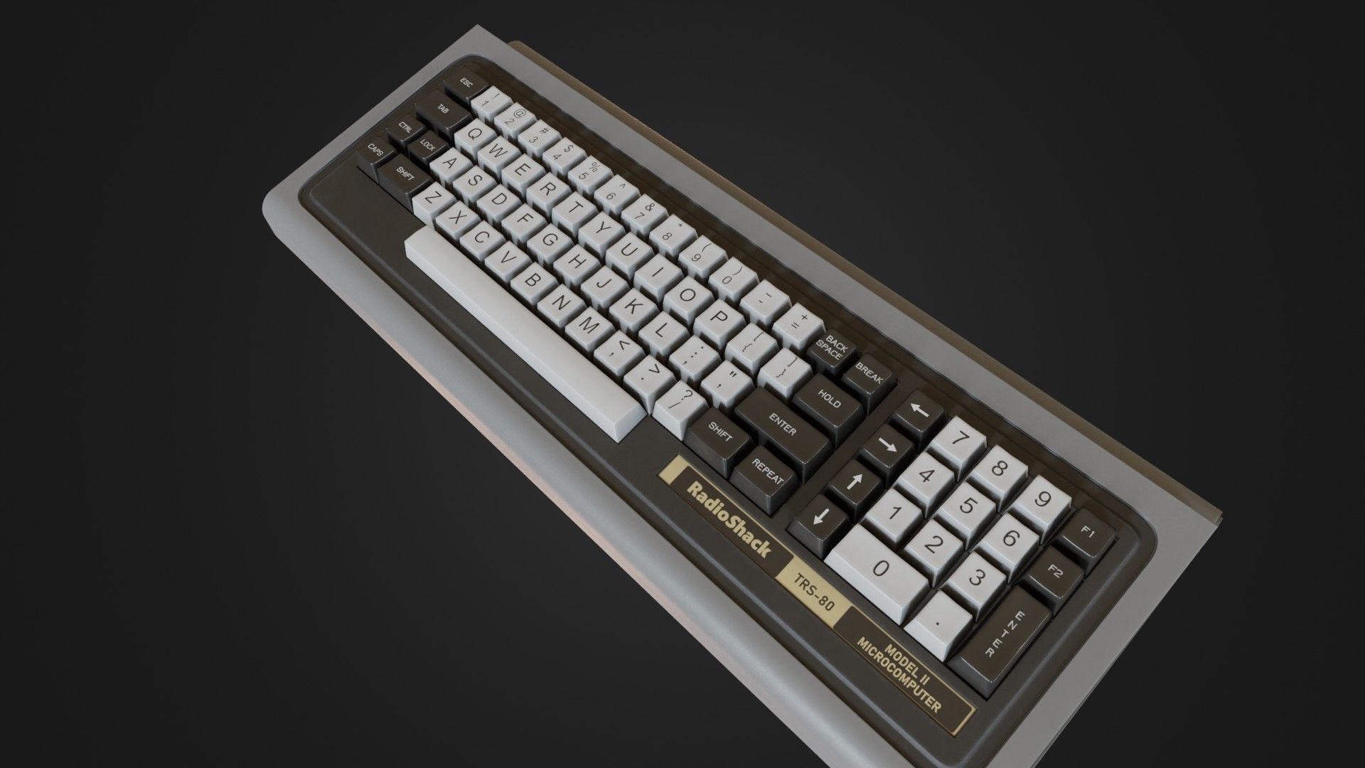 RadioShack TRS-80 Model 1 Low-poly 3D model_37