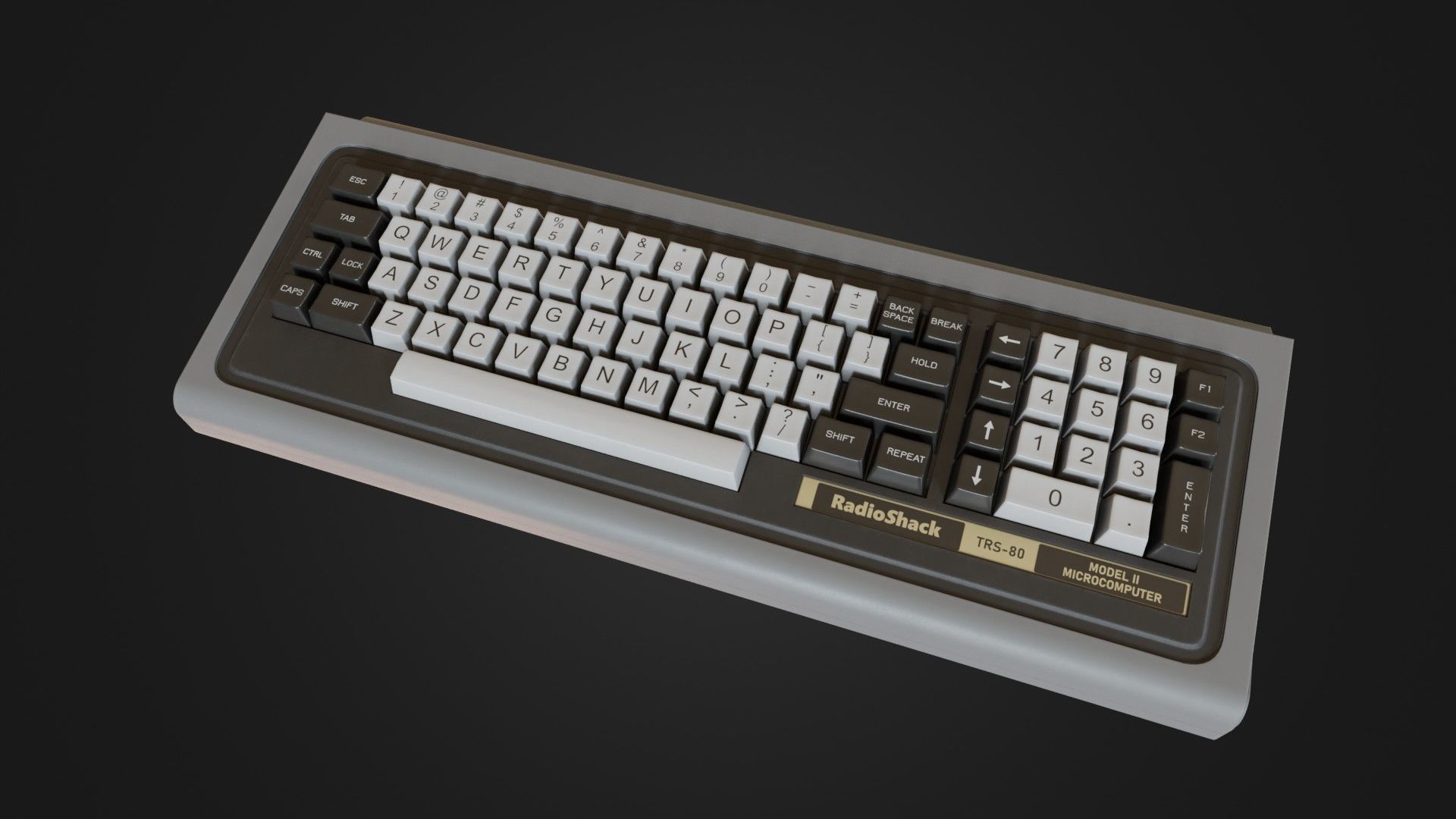 RadioShack TRS-80 Model 1 Low-poly 3D model_40