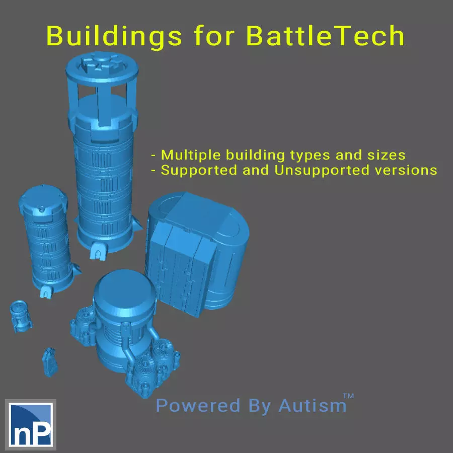 BattleTech Building Collection 01 Free 3D print model_0