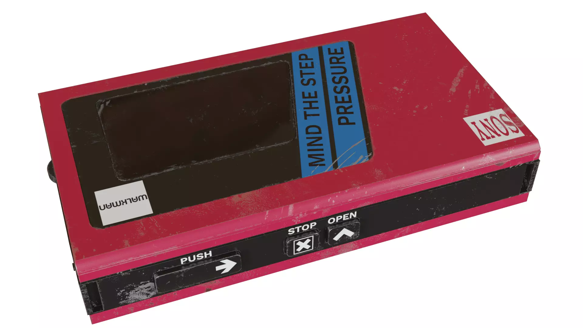 Rusty Cassette Player Free low-poly 3D model