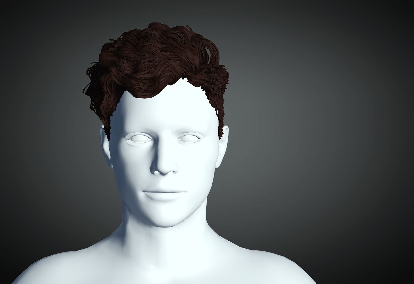 3D Hair style for Man 38 3D model 3D print model_2