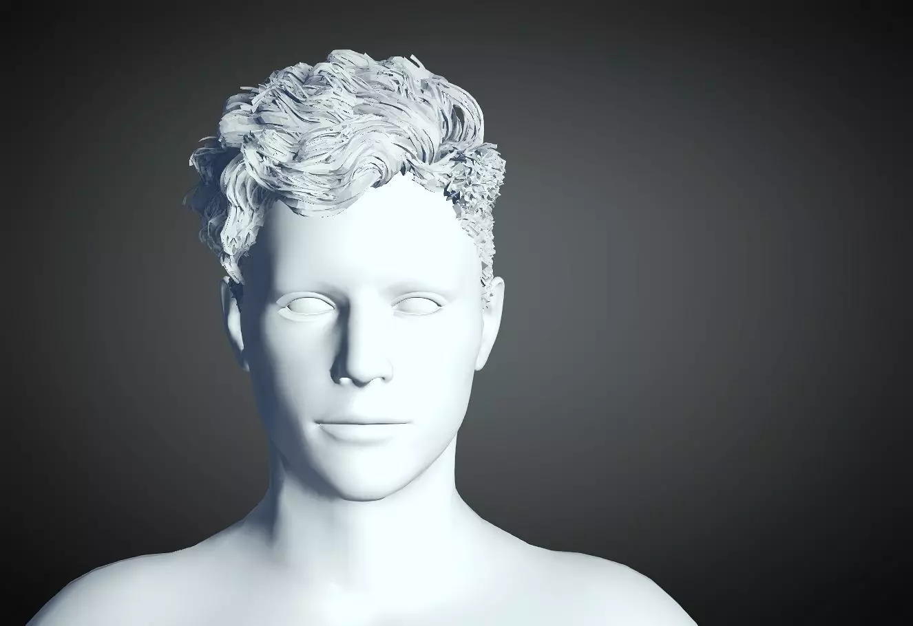 3D Hair style for Man 38 3D model 3D print model_0