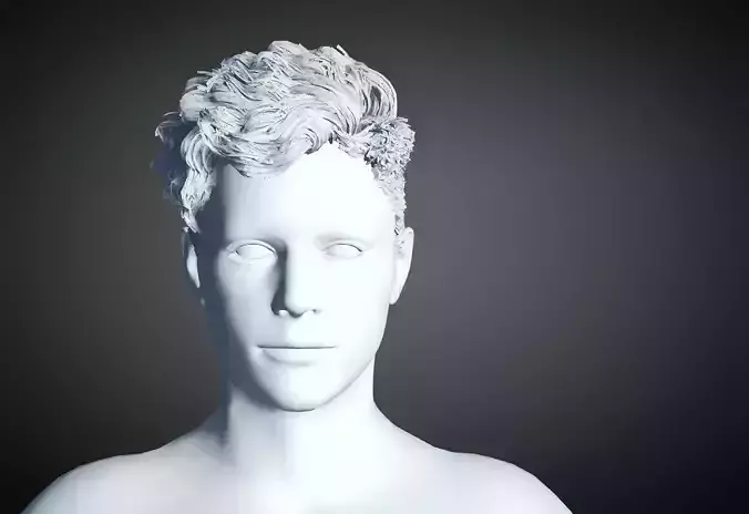 3D Hair style for Man 38 3D model