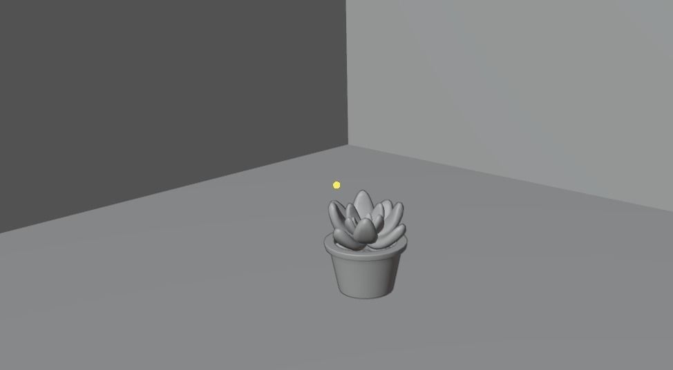 Succulent plant in pot 3D model_7