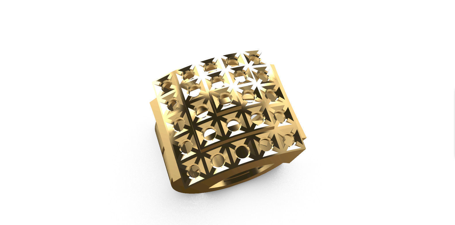 BIG Men ring with Diamonds 3D print model_22