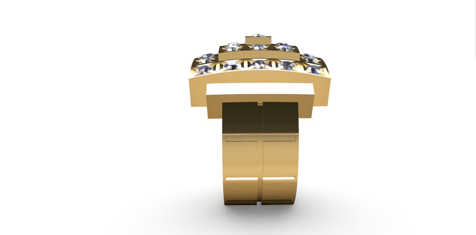 BIG Men ring with Diamonds 3D print model_14