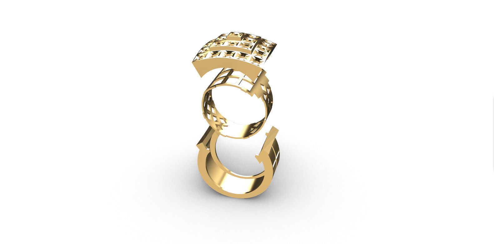 BIG Men ring with Diamonds 3D print model_24