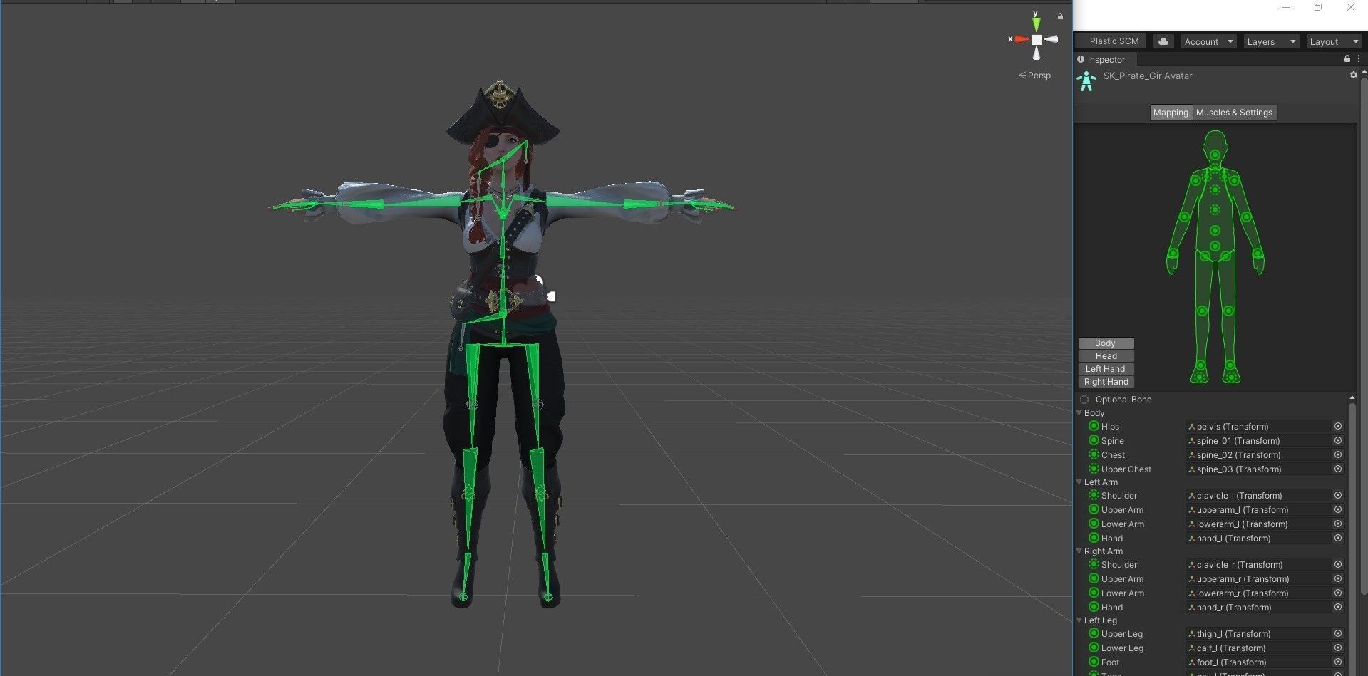 Pirate Girl Low-poly 3D model_8