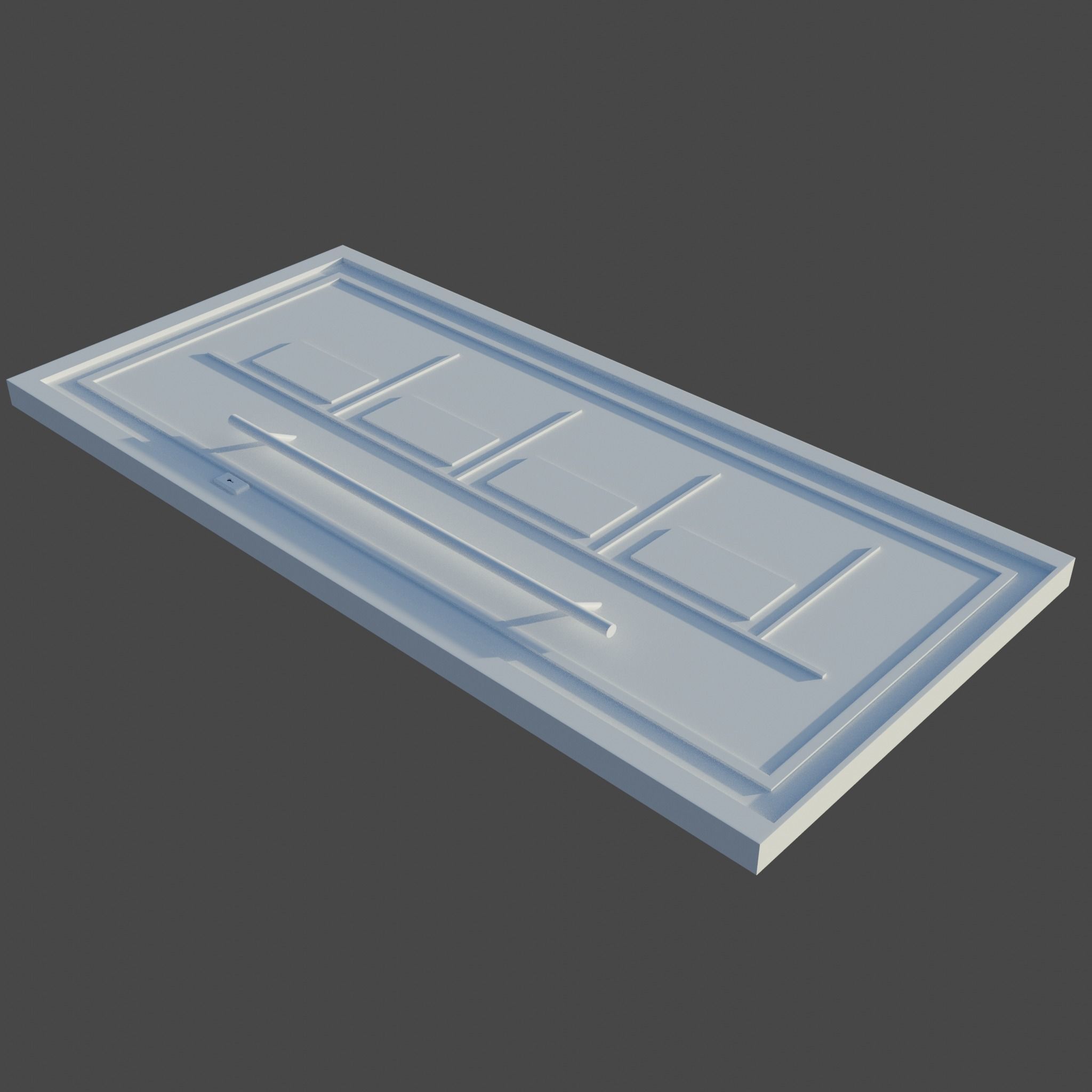Main Door Low-poly 3D model_1