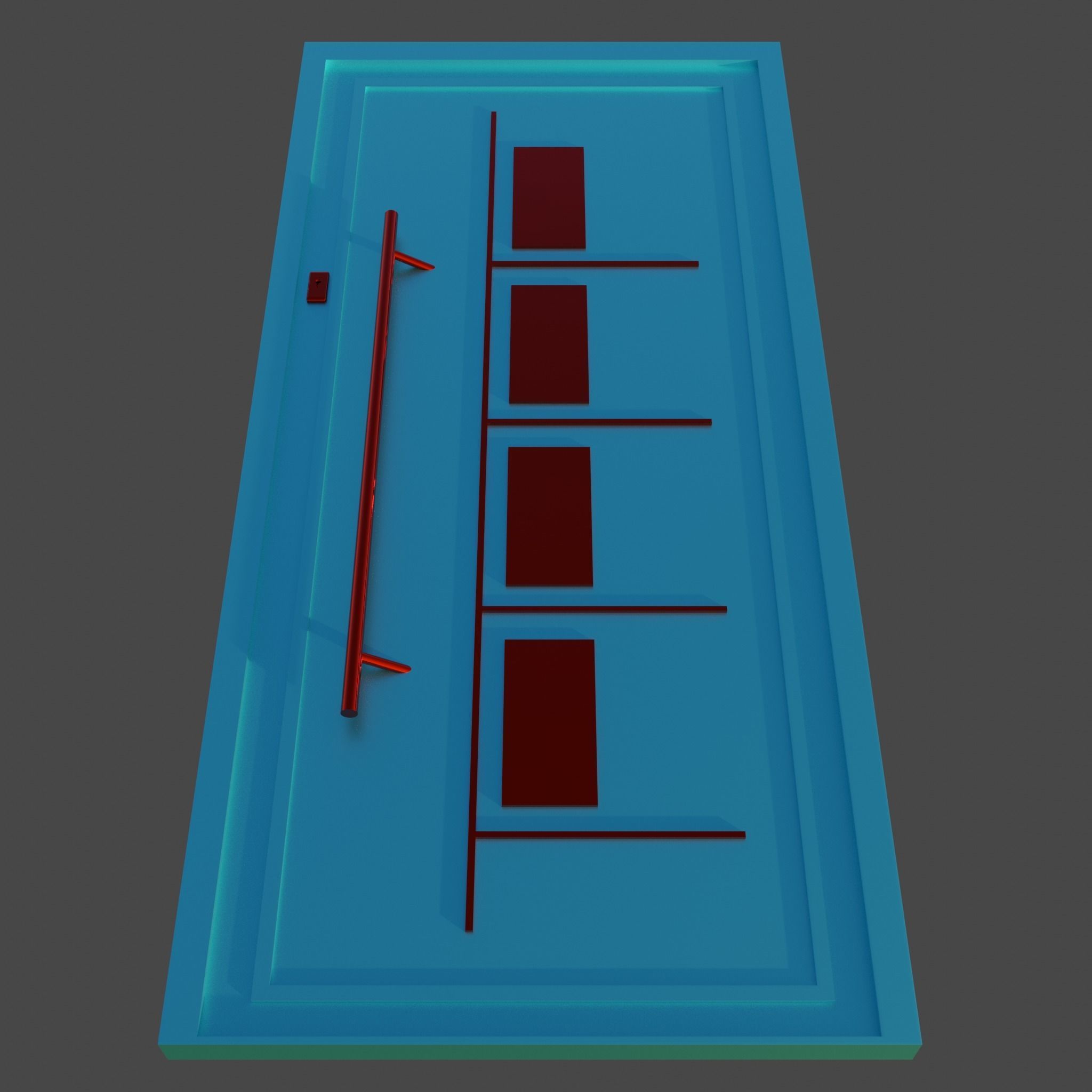 Main Door Low-poly 3D model_3