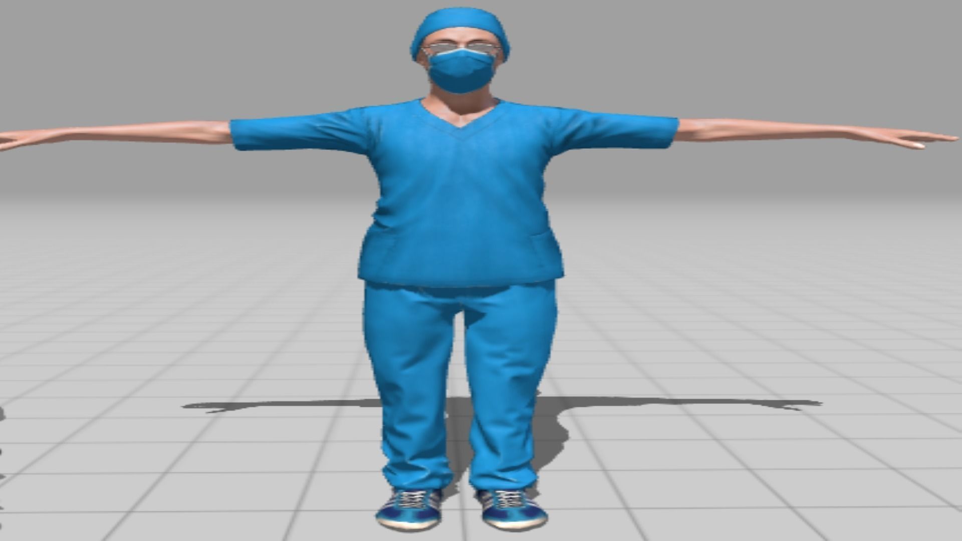 doctor surgeon scrubs Low-poly 3D model_4