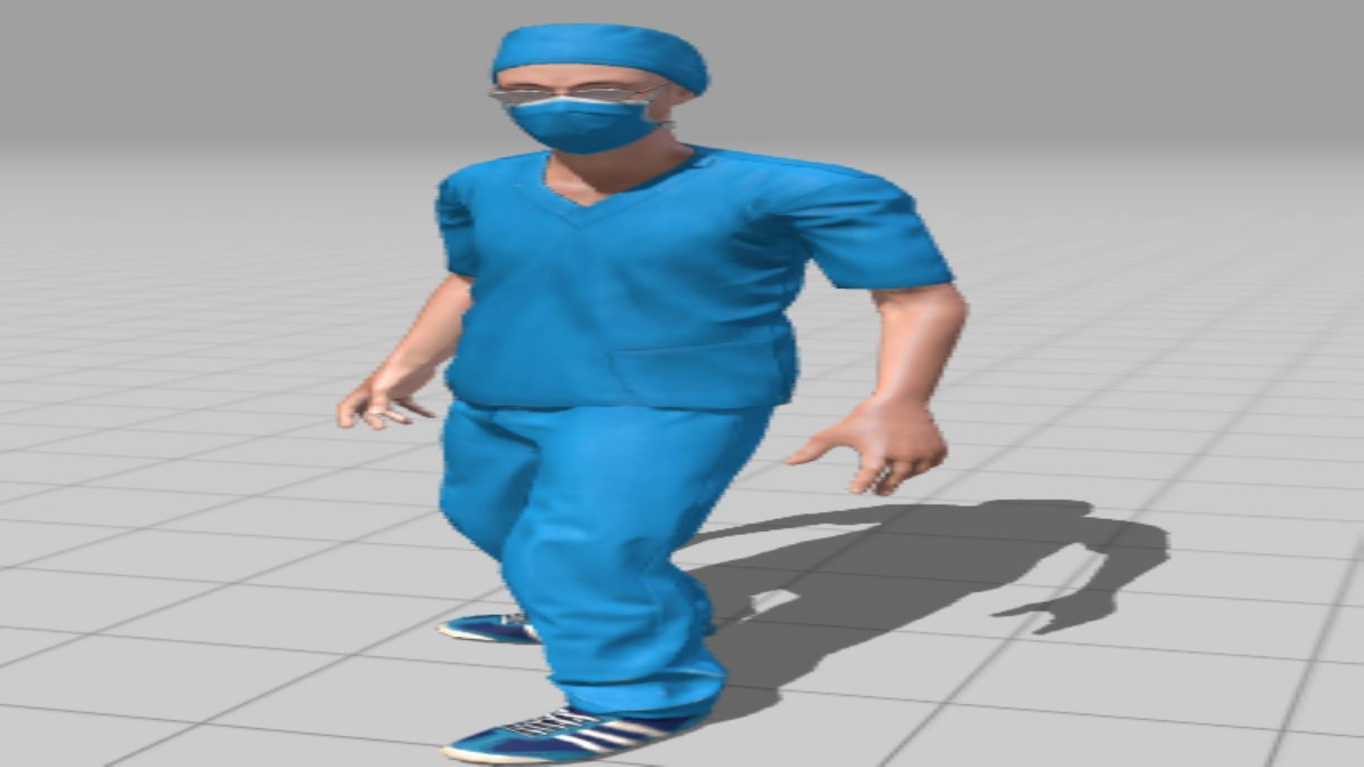 doctor surgeon scrubs Low-poly 3D model_6