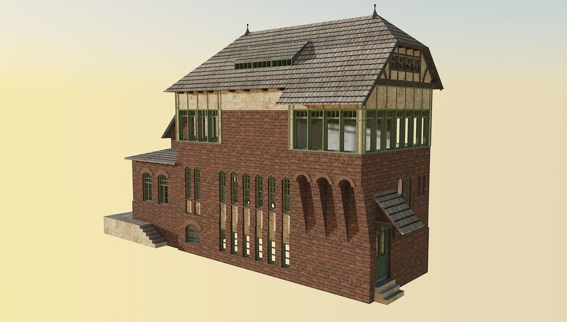 Berlin-Tegel signal box 3D model_1