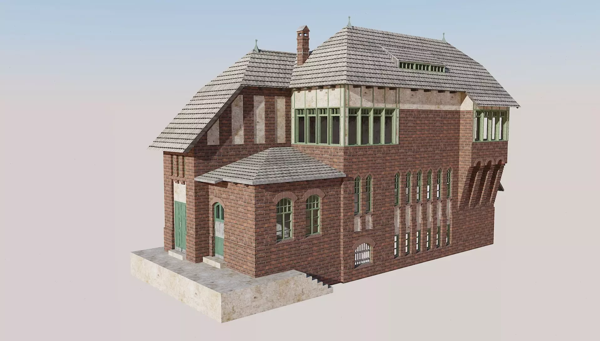 Berlin-Tegel signal box 3D model_0