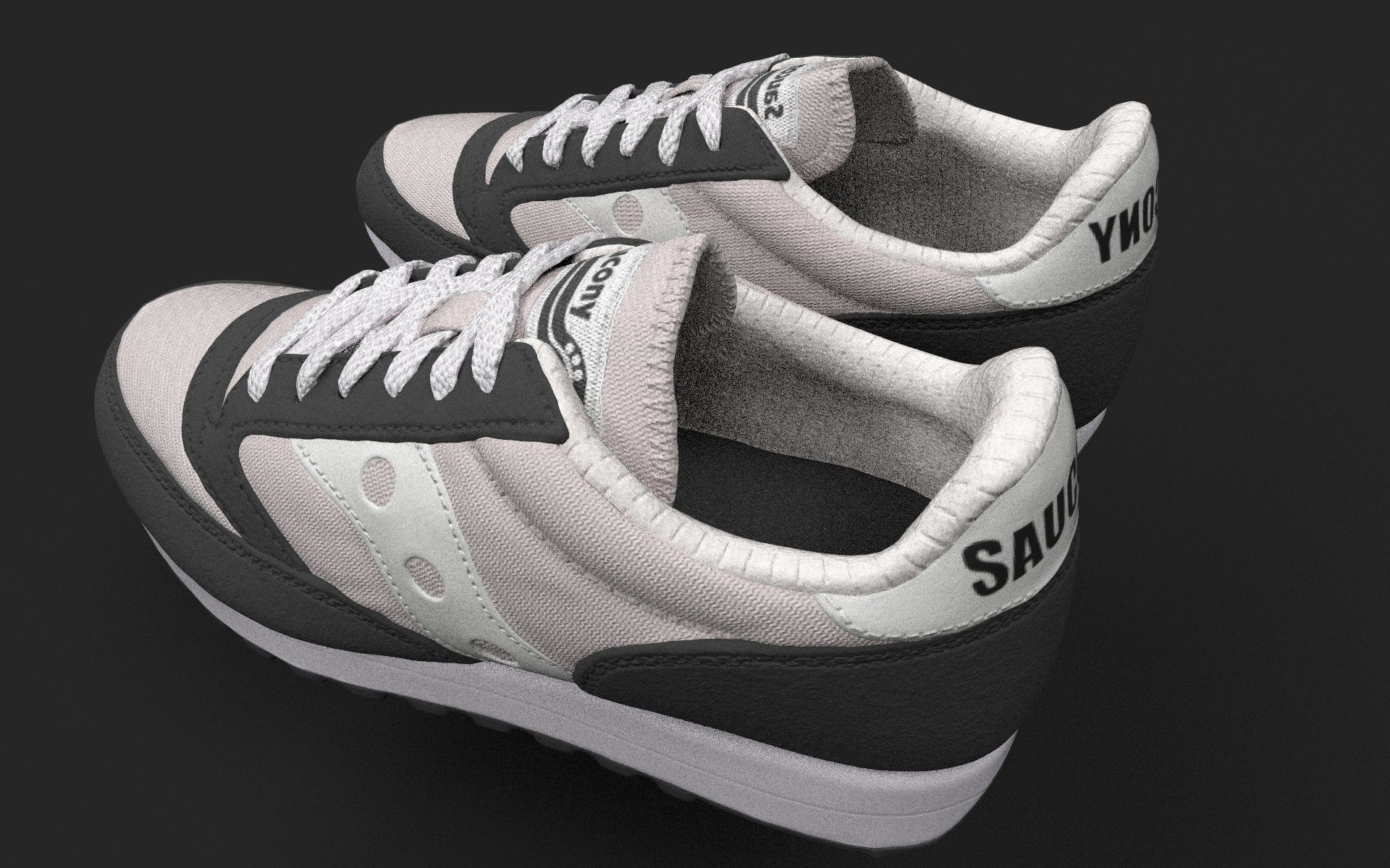 Casual shoe Low-poly 3D model_7