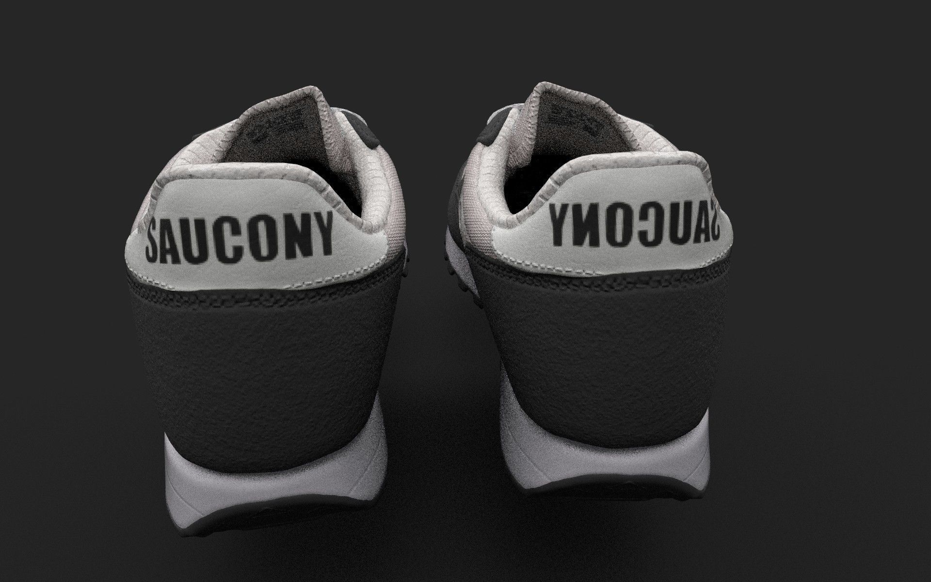 Casual shoe Low-poly 3D model_3