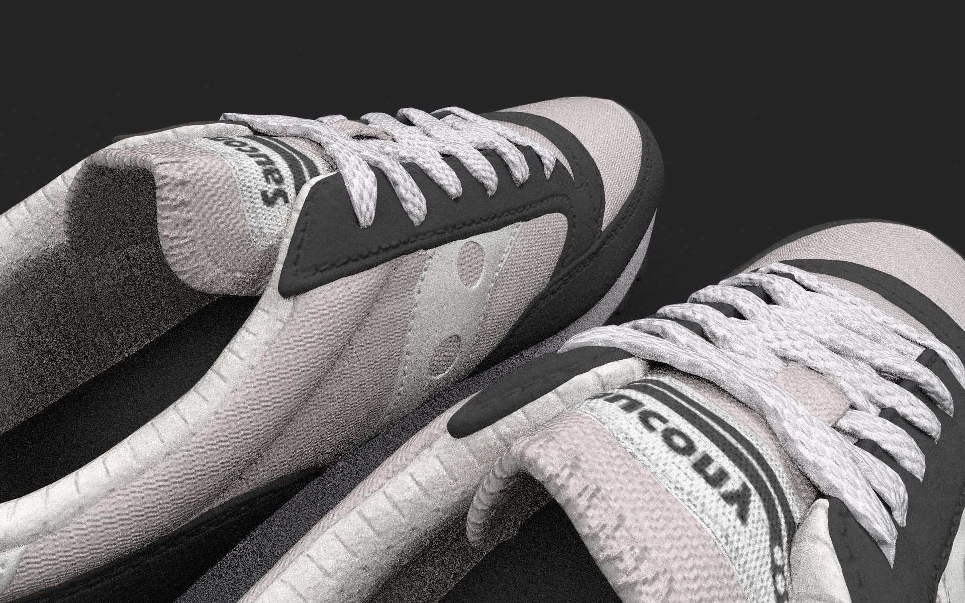 Casual shoe Low-poly 3D model_6