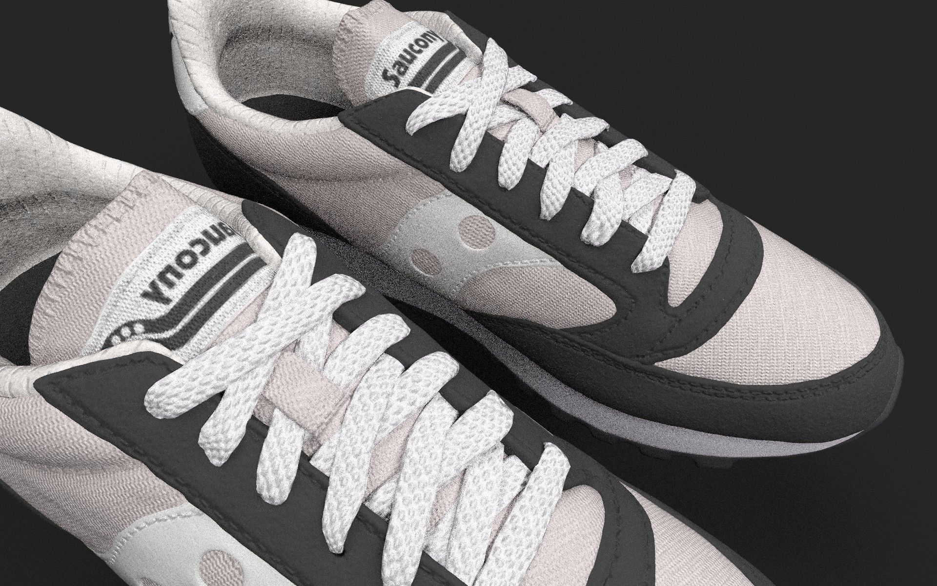 Casual shoe Low-poly 3D model_4