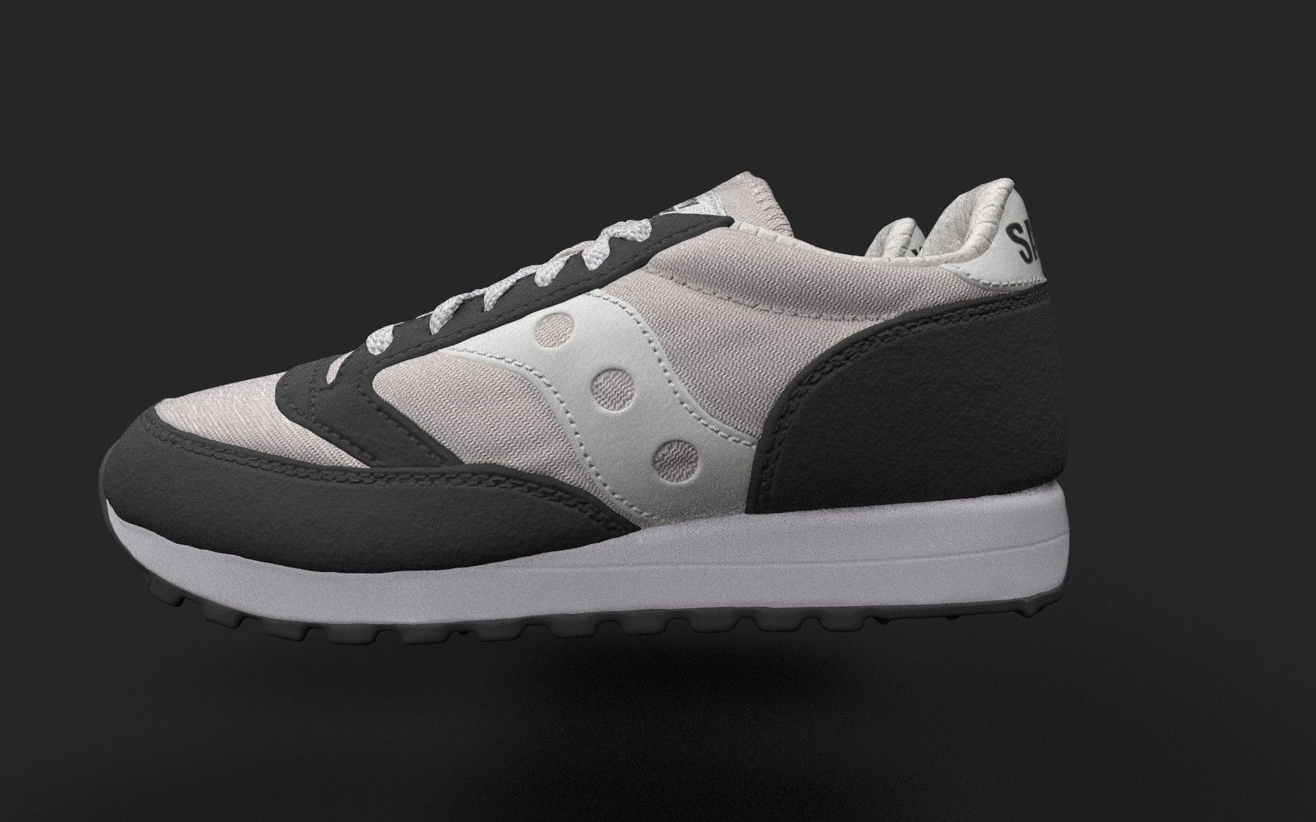 Casual shoe Low-poly 3D model_2