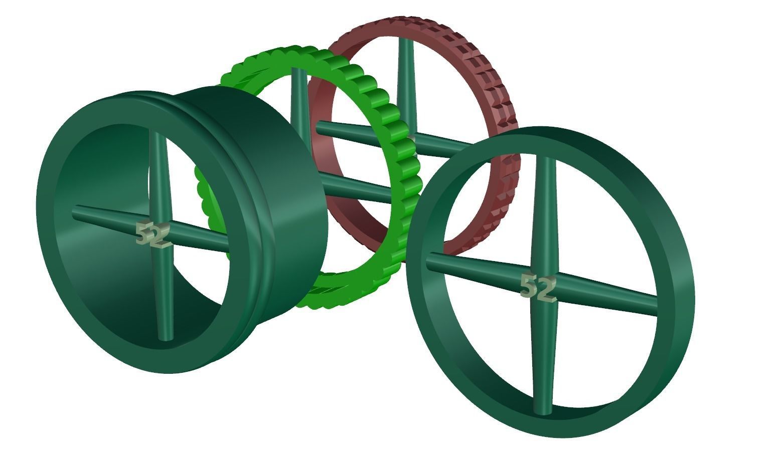 Quatre Classique Large Ring 3D print model_9