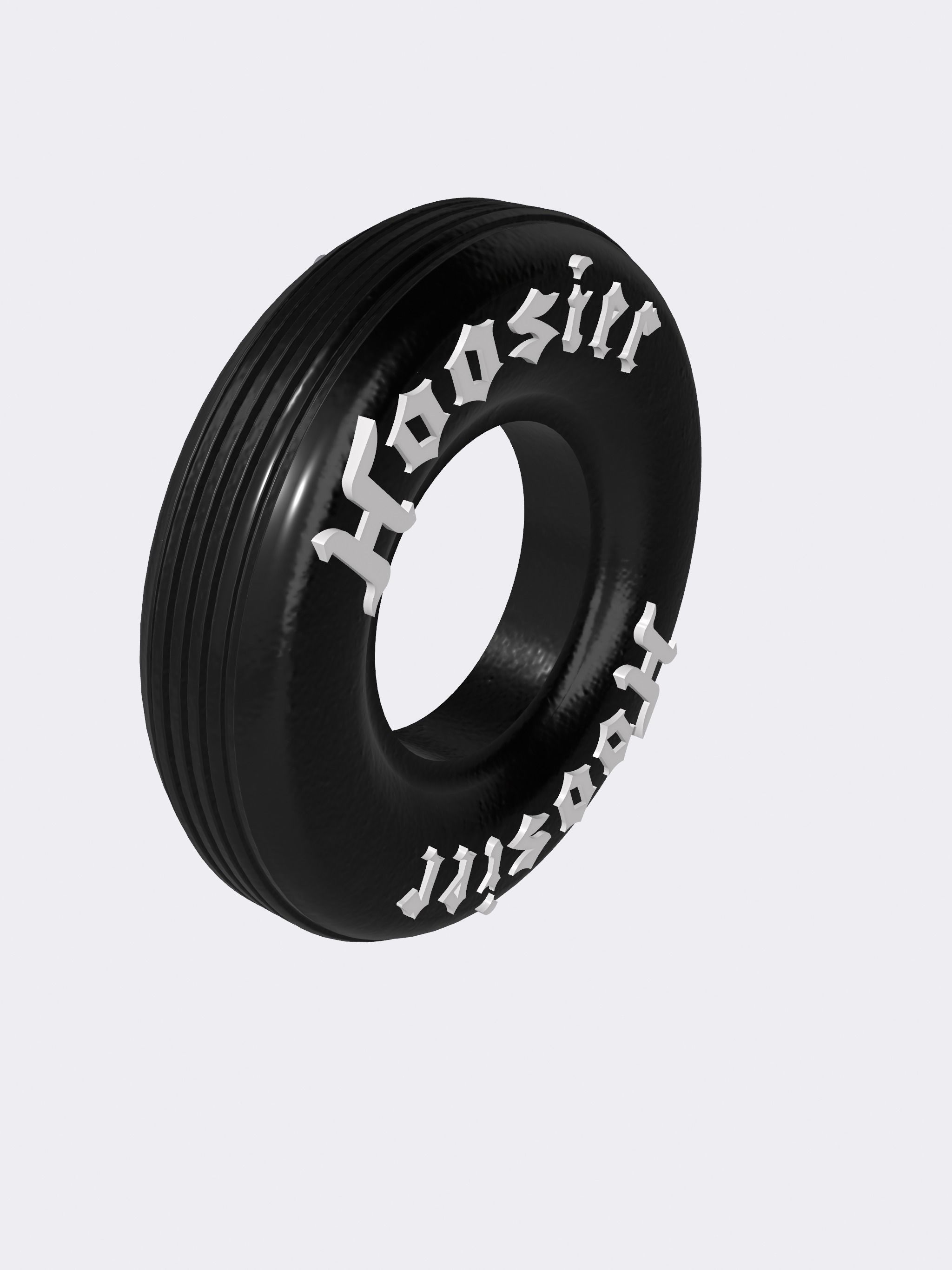 Hoosier Drag Tire Front Runner smooth N grooved 15 inch 3D print model_2