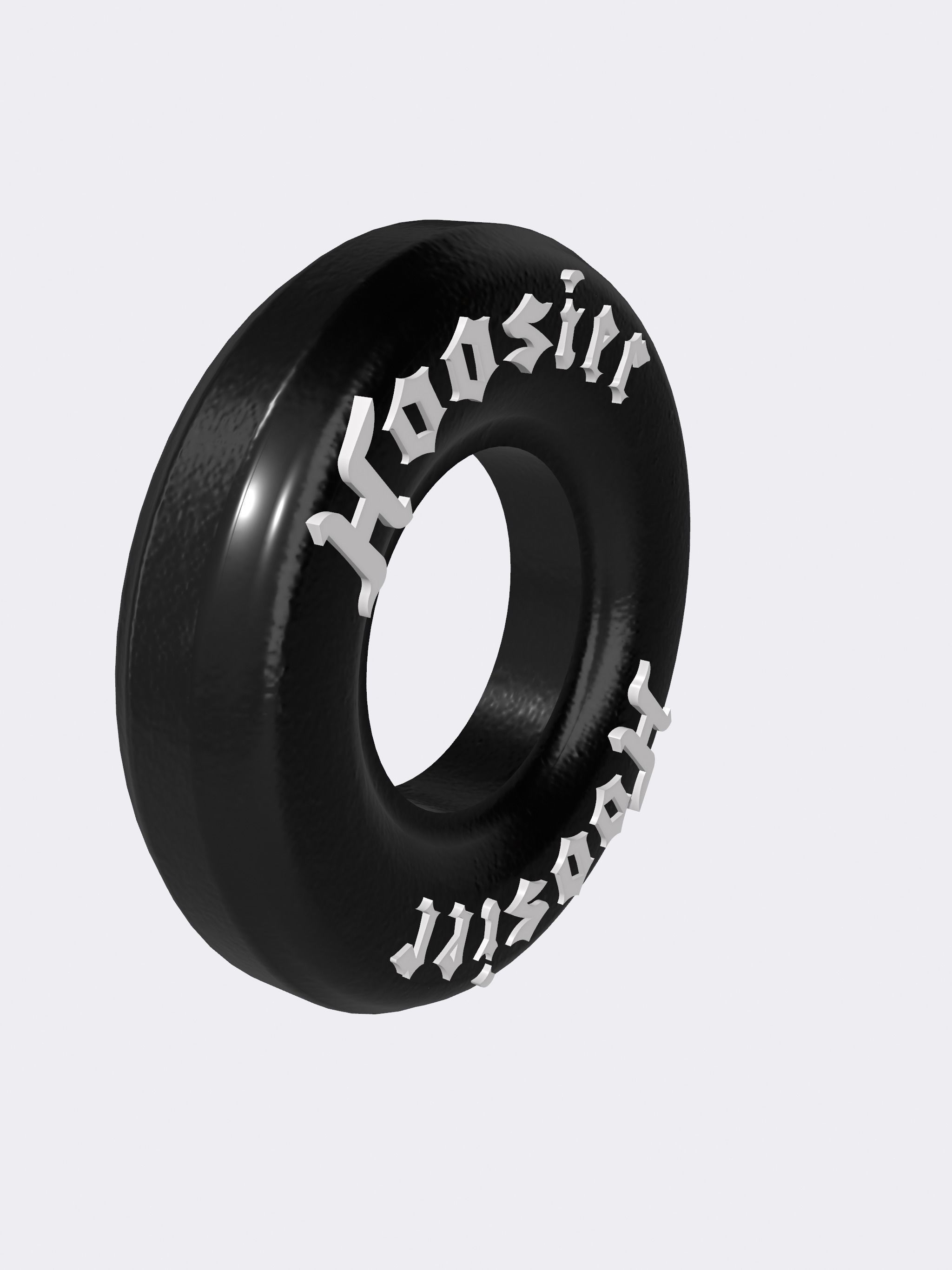 Hoosier Drag Tire Front Runner smooth N grooved 15 inch 3D print model_3