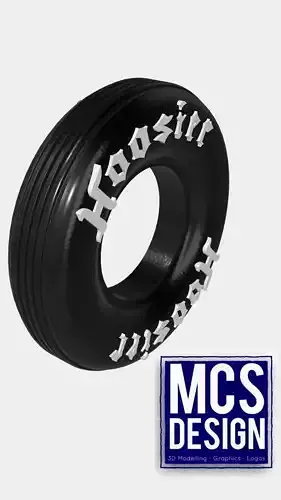 Hoosier Drag Tire Front Runner smooth N grooved 15 inch 3D print model