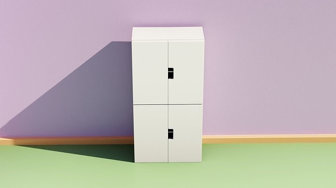 Ikea Stuva White  Wall Cabinet 3D model