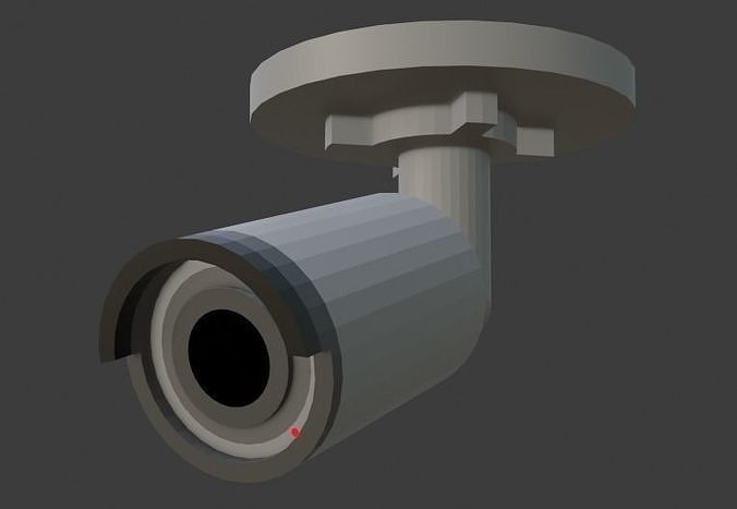 Videcam cctv camera Free low-poly 3D model