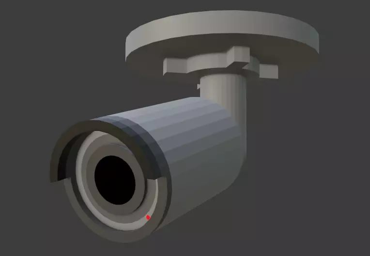 Videcam cctv camera Free low-poly 3D model